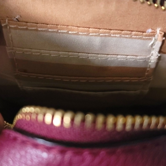 Kate Landry red & plum crossbody with gold chain NWT - Picture 9 of 14